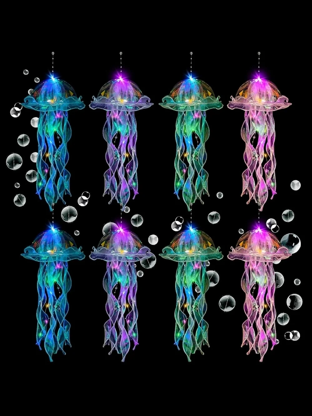 LED Jellyfish Hanging Party Lights - Multicolor